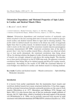 Orientation Dependence and Motional Properties of Spin Labels in