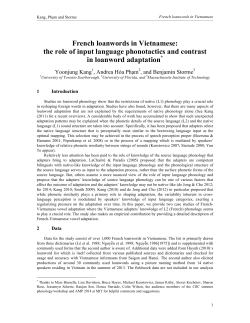 French loanwords in Vietnamese