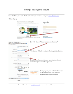 Getting a new SkyDrive account