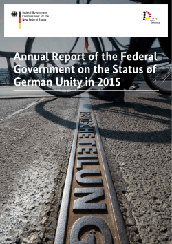 Annual Report of the Federal Government on the Status of German