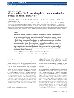 Mitochondrial DNA barcoding detects some species that are