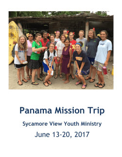 Panama Application Packet - Sycamore View Church of Christ