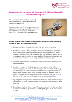 Fundraising Pack - Hertfordshire Community NHS Trust