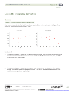 Lesson 19: Interpreting Correlation