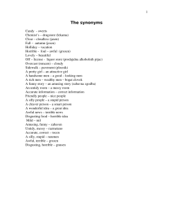 The synonyms - Dijaski.net