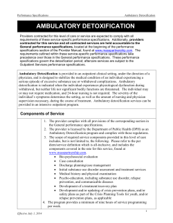ambulatory detoxification - Massachusetts Behavioral Health