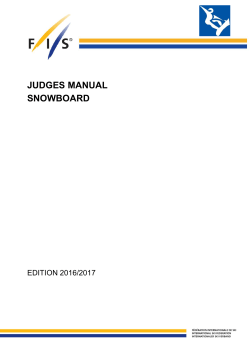 FIS Judges Manual Snowboard - FIS-Ski