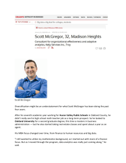 Diversification might be an understatement for what Scott McGregor