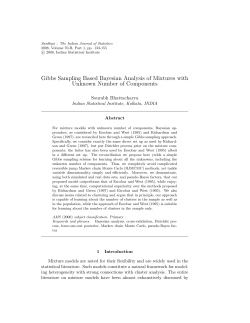 Gibbs Sampling Based Bayesian Analysis of Mixtures with Unknown