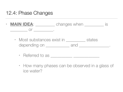 Phase Changes - Norwell Public Schools