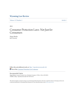 Consumer Protection Laws: Not Just for Consumers