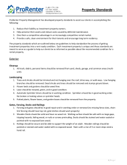 Property Management Maintenance Agreement