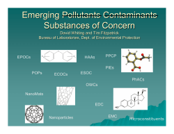 Emerging Pollutants Contaminants Substances of Concern