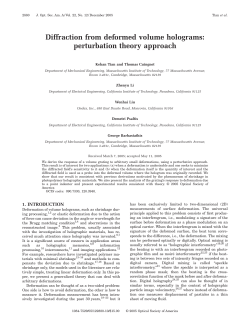 Diffraction from deformed volume holograms: perturbation theory