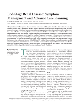 End-Stage Renal Disease: Symptom Management and
