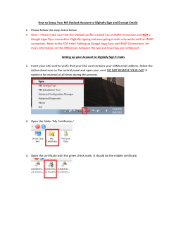 How to Setup Your MS Outlook Account to Digitally Sign and