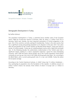 Demographic Development in Turkey - Berlin