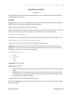 Style guide for translations
