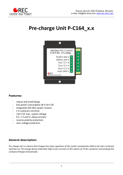 Pre-charge Unit P-C164_x.x