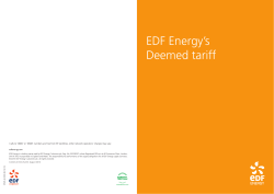 EDF Energy`s Deemed tariff
