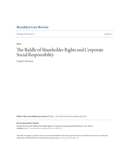 The Riddle of Shareholder Rights and Corporate