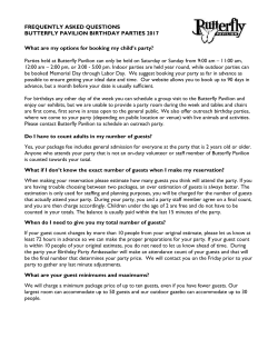 Parties - Butterfly Pavilion