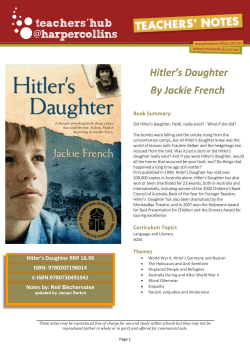 Book Summary: Curriculum Topics Themes Hitler`s Daughter RRP