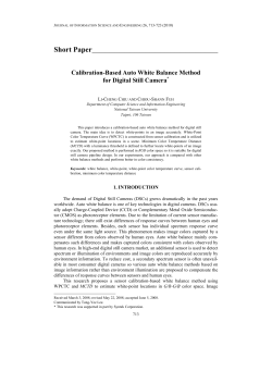 Calibration-Based Auto White Balance Method for Digital Still Camera*