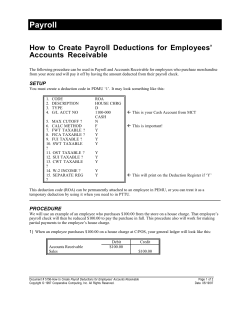 Payroll Deductions for Employees` Accounts Receivable
