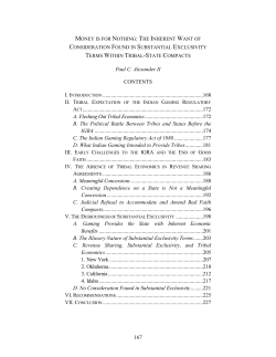 167 Paul C. Alexander II CONTENTS I. INTRODUCTION