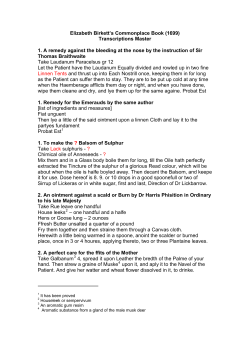 Elizabeth Birkett`s Commonplace Book (1699)