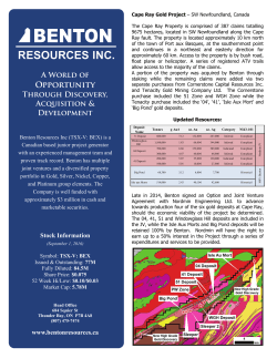Fact Sheet - Benton Resources