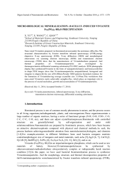 MICRO-BIOLOGICAL MINERALIZATION: BACILLUS