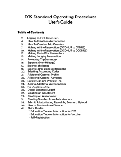 DTS Standard Operating Procedures