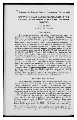 Growth Rates at Various temperatures of the Orange