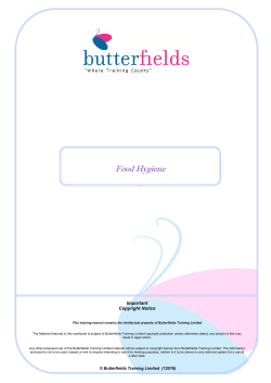 Food Hygiene - Butterfields Training