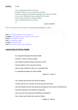 Poem I am productions d`&eacute;l&egrave;ves