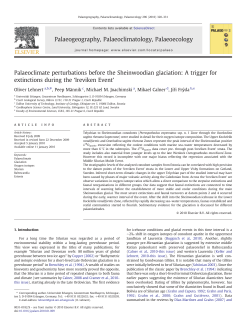 Palaeoclimate perturbations before the Sheinwoodian glaciation: A