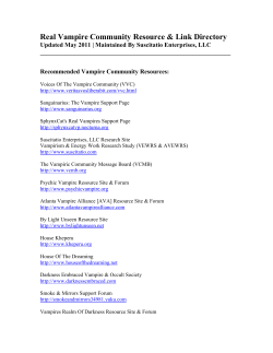 Master Vampire Community Link Directory