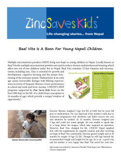 Baal Vita Is A Boon For Young Nepali Children