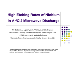 High Etching Rates of Niobium in Ar/Cl2 Microwave