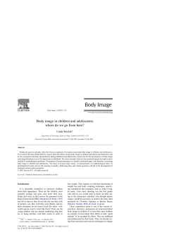 Body image in children and adolescents: where do we go from here?