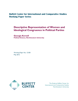 Descriptive Representation of Women and Ideological Congruence