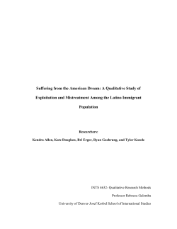 Suffering from the American Dream: A