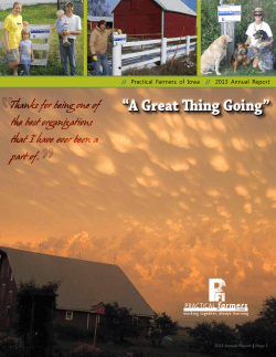A Great Thing Going - Practical Farmers of Iowa