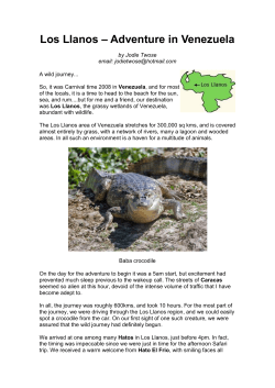 Los Llanos &ndash; Adventure in Venezuela