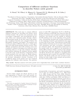 Comparison of different nonlinear functions to describe
