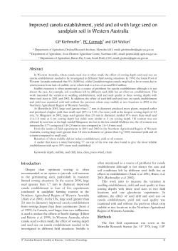Improved canola establishment, yield and oil with large seed on
