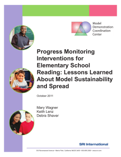 Progress Monitoring Intervention for Elementary School Reading