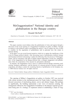 National identity and globalisation in the Basque country